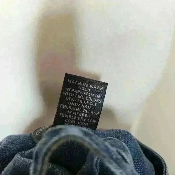 Chelsea & Theodore women's blue denim shift dress midi size small - Picture 7 of 8